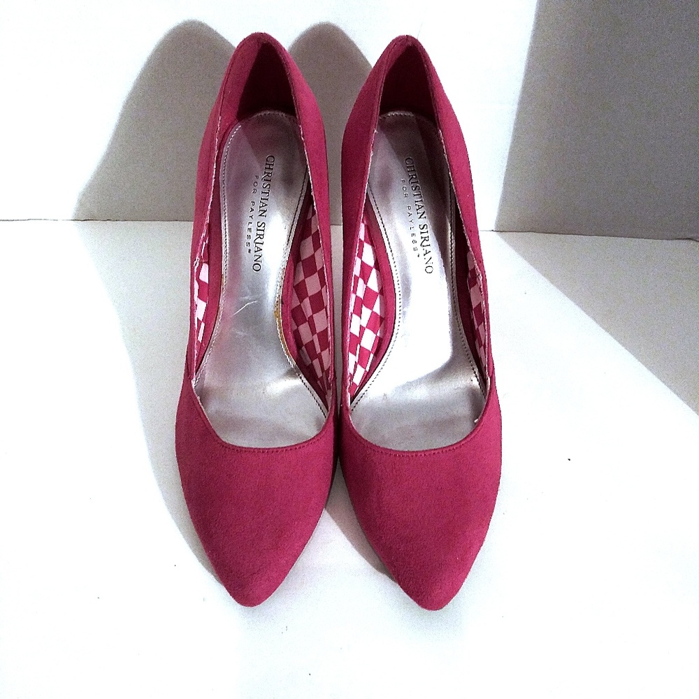 Red Pointy Toe Heels By Christian Siriano Size 9 - Picture 2 of 8